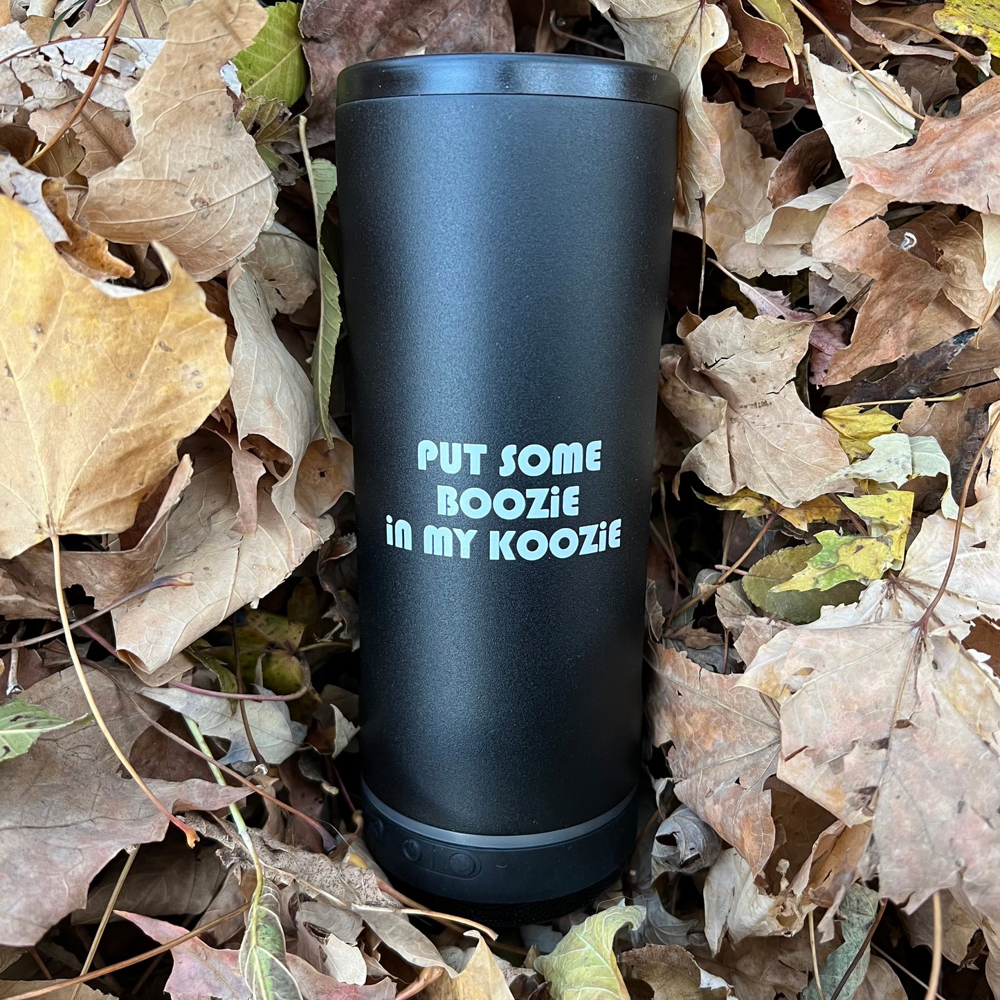 Bump'n Brew Insulated Can and Bottle Speaker Koozie (Matte Black)
