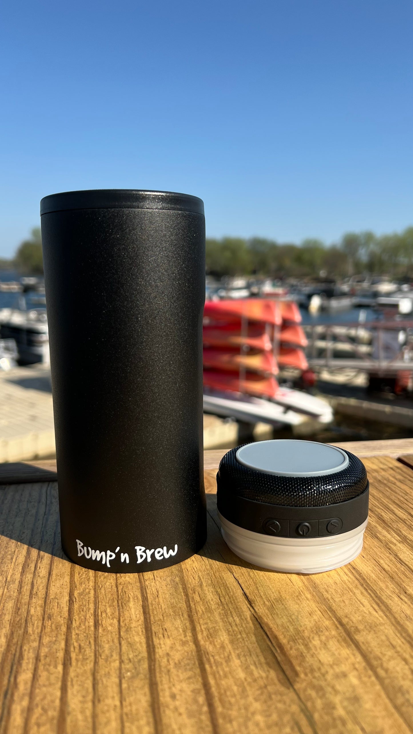 Bump'n Brew Koozie w/ Speaker – Sand Valley Golf Resort Shop